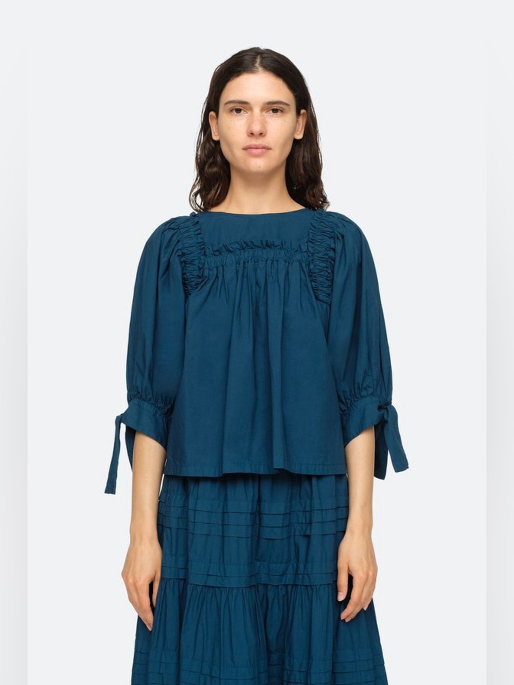 SEA New York Gaia Top – Teal Blue – Size L